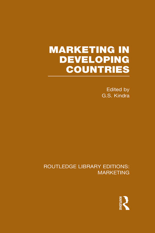 Book cover of Marketing in Developing Countries (Routledge Library Editions: Marketing)
