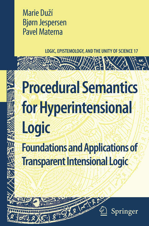 Book cover of Procedural Semantics for Hyperintensional Logic