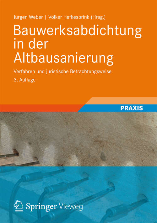 Cover image of Bauwerksabdichtung in der Altbausanierung