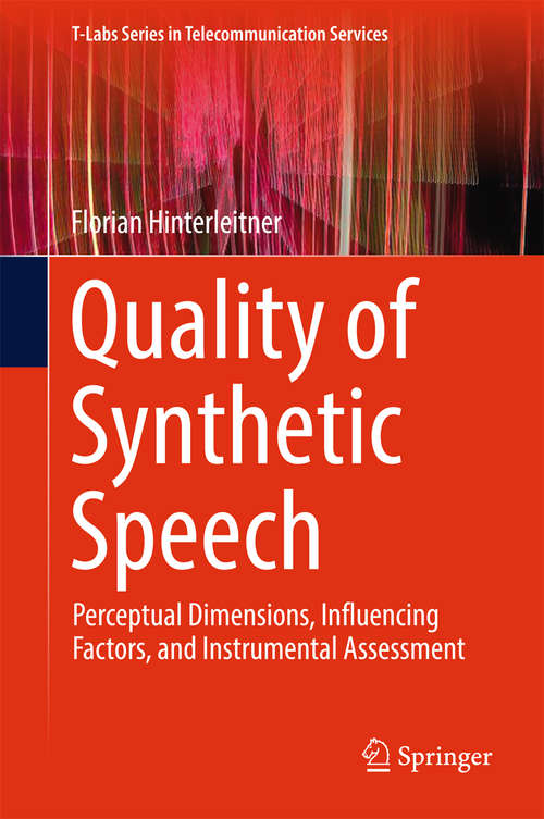 Book cover of Quality of Synthetic Speech