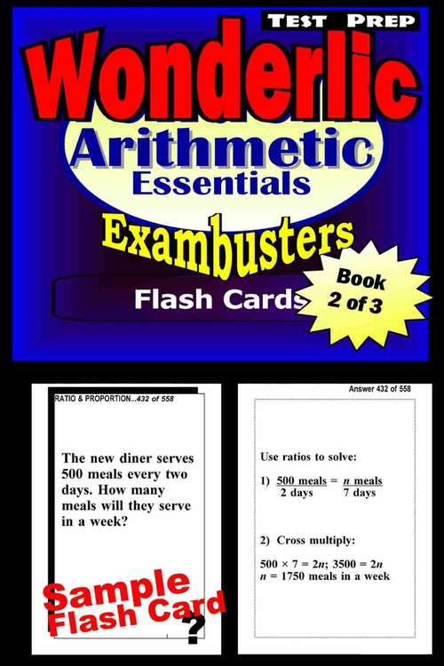Book cover of Wonderlic Test Prep Flash Cards: Arithmetic Essentials (Exambusters Wonderlic Workbook: 2 of 3)