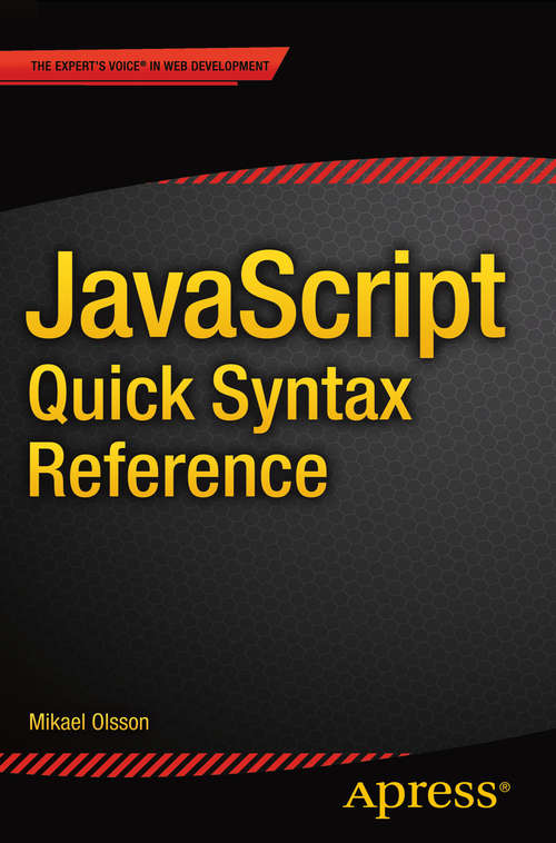 Book cover of JavaScript Quick Syntax Reference