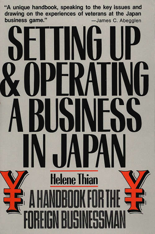 Book cover of Setting Up & Operating a Business in Japan