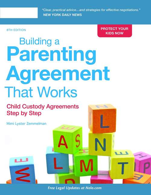 Book cover of Building a Parenting Agreement That Works