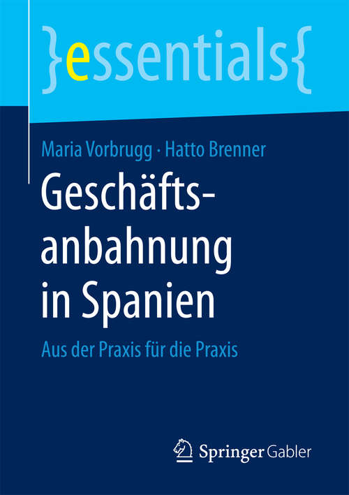 Book cover of Geschäftsanbahnung in Spanien