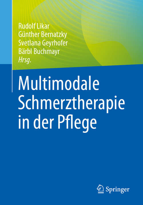 Book cover of Multimodale Schmerztherapie in der Pflege