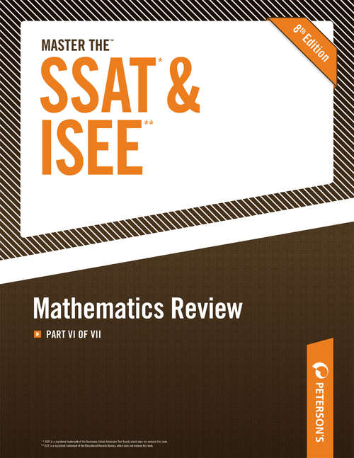 Book cover of Master the SSAT/ISEE: Mathematics Review
