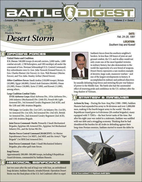 Book cover of Battle Digest: Desert Storm (Battle Digest Series)