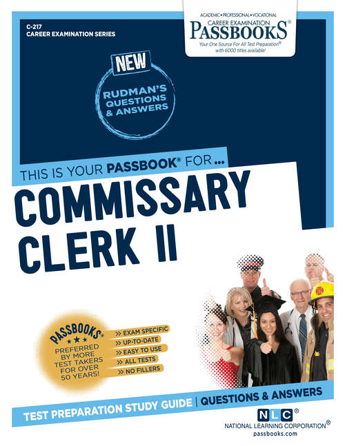 Book cover of Commissary Clerk II: Passbooks Study Guide (Career Examination Series)