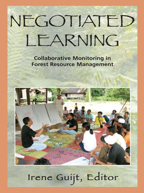 Book cover of Negotiated Learning: Collaborative Monitoring for Forest Resource Management