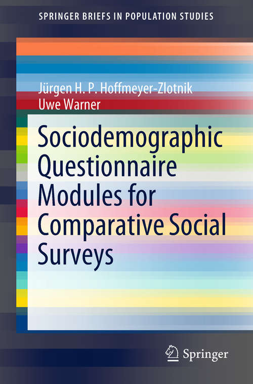 Book cover of Sociodemographic Questionnaire Modules for Comparative Social Surveys (SpringerBriefs in Population Studies)