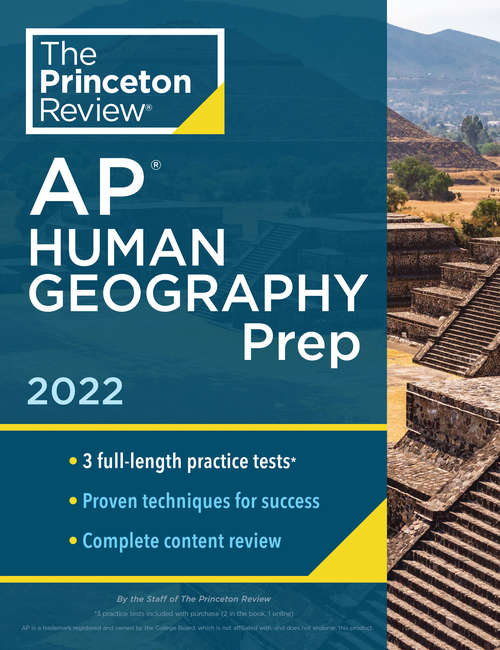 Book cover of Princeton Review AP Human Geography Prep, 2022: Practice Tests + Complete Content Review + Strategies & Techniques (College Test Preparation)