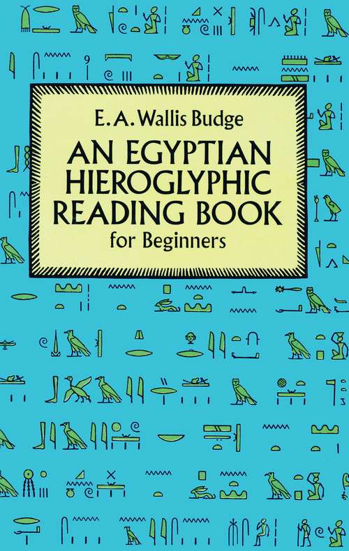 Book cover of Egyptian Hieroglyphic Reading Book for Beginners