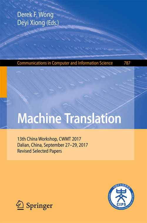 Book cover of Machine Translation