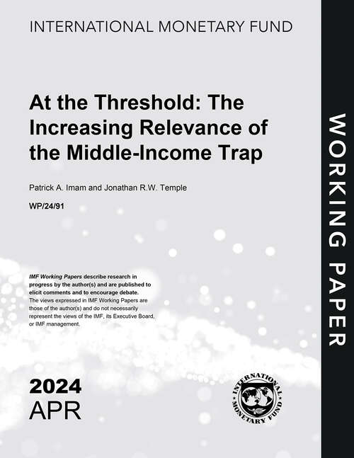 Book cover of At the Threshold: The Increasing Relevance of the Middle-Income Trap