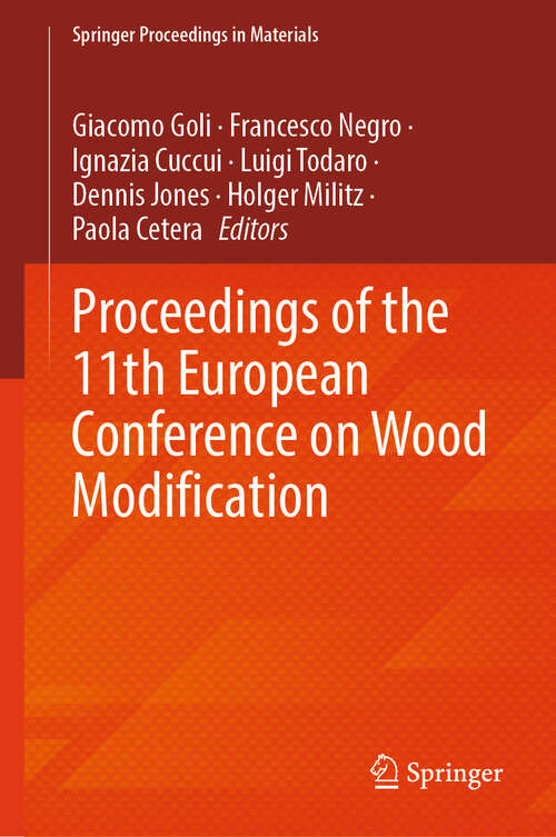 Book cover of Proceedings of the 11th European Conference on Wood Modification (Springer Proceedings in Materials #86)