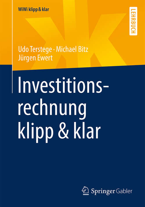 Cover image of Investitionsrechnung klipp & klar