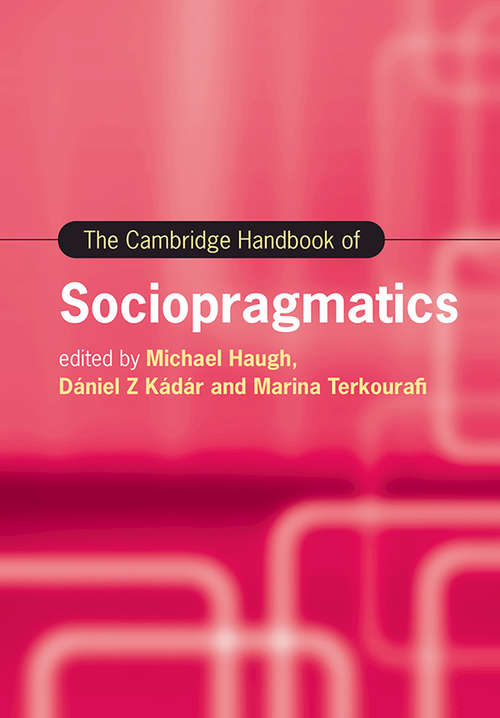 Cover image of The Cambridge Handbook of Sociopragmatics