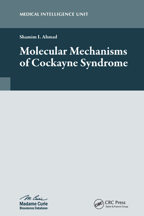Book cover of Molecular Mechanisms of Cockayne Syndrome