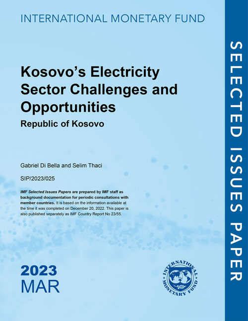 Book cover of Kosovo’s Electricity Sector Challenges and Opportunities: Republic of Kosovo