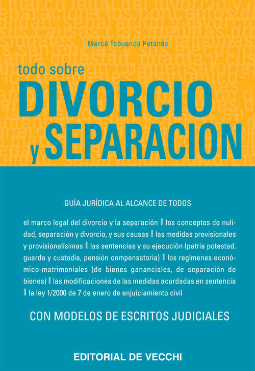 Book cover of Todo sobre divorcio  y separación