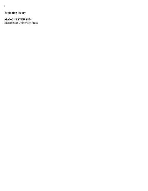 Book cover of Beginning Theory: An Introduction to Literary and Cultural Theory (Fourth Edition) (Beginnings)