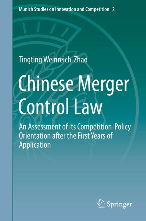 Book cover of Chinese Merger Control Law