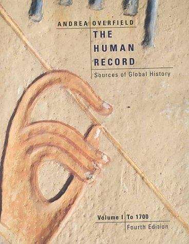 Book cover of The Human Record: To 1700 (4th edition)
