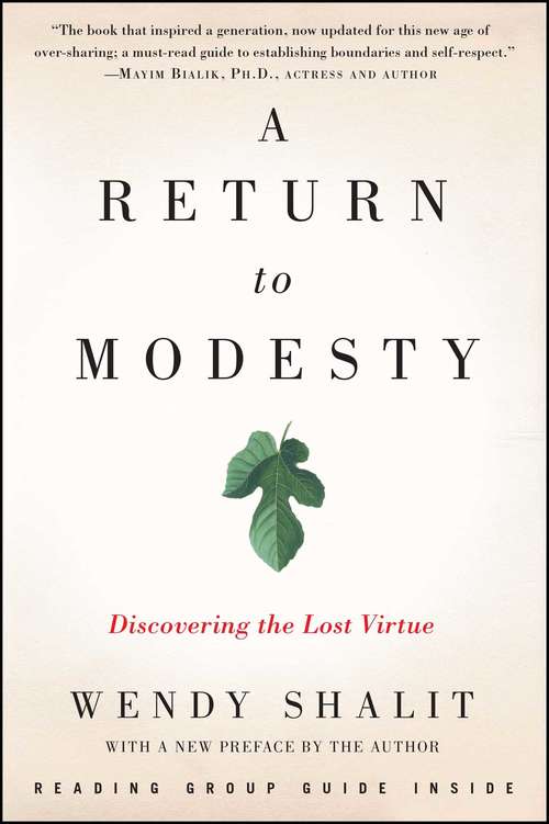 Book cover of A Return to Modesty