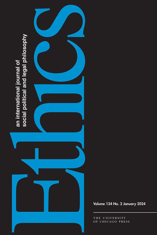 Book cover of Ethics, volume 134 number 2 (January 2024)