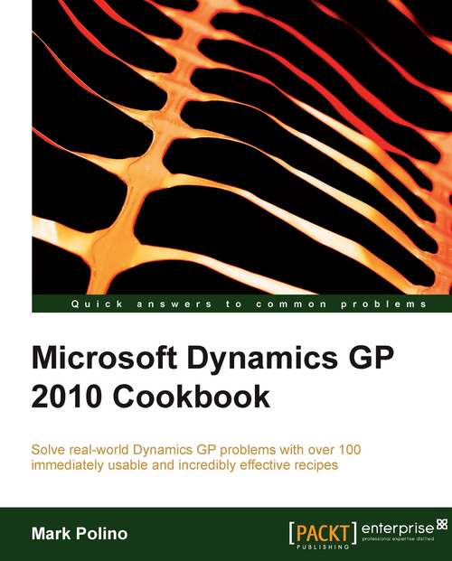 Book cover of Microsoft Dynamics GP 2010 Cookbook