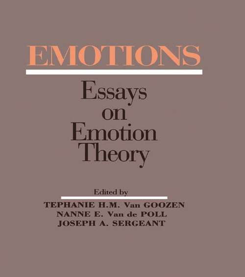 Emotions: Essays on Emotion Theory