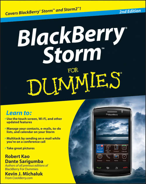 Book cover of BlackBerry Storm For Dummies