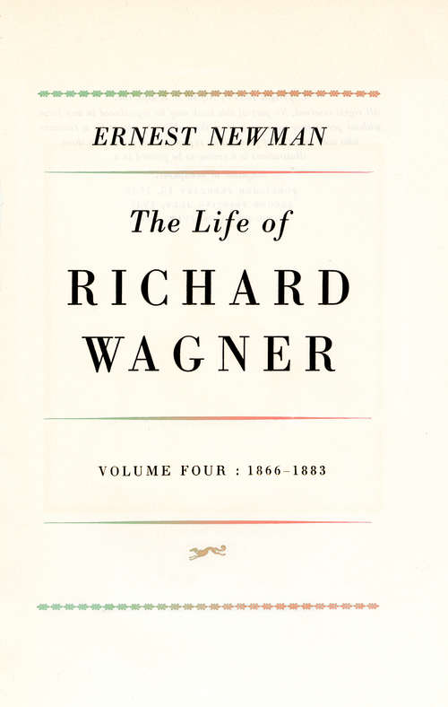 Book cover of Life of R Wagner Vol 4