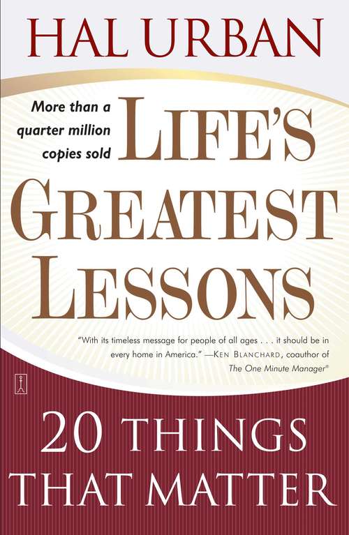 Book cover of Life's Greatest Lessons