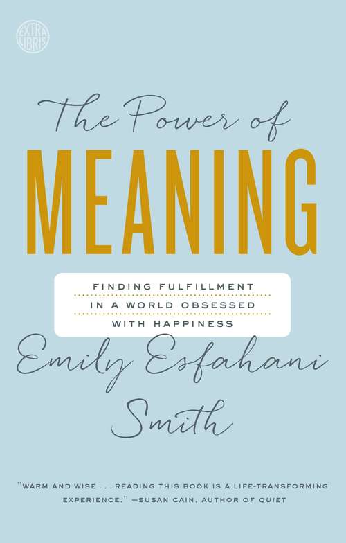 The Power of Meaning: Crafting A Life That Matters