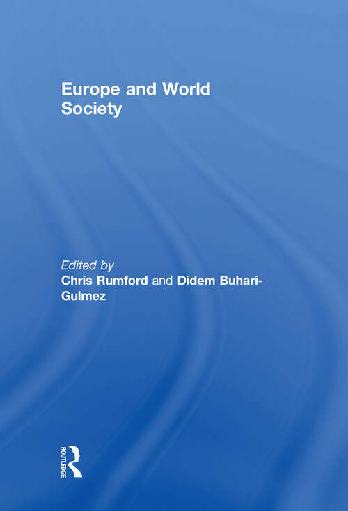 Book cover of Europe and World Society