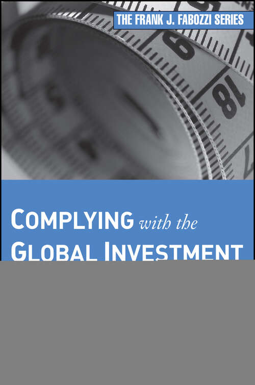 Book cover of Complying with the Global Investment Performance Standards (GIPS®)