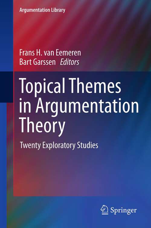 Book cover of Topical Themes in Argumentation Theory