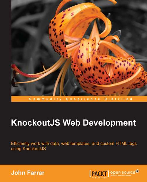 Book cover of KnockoutJS Web Development