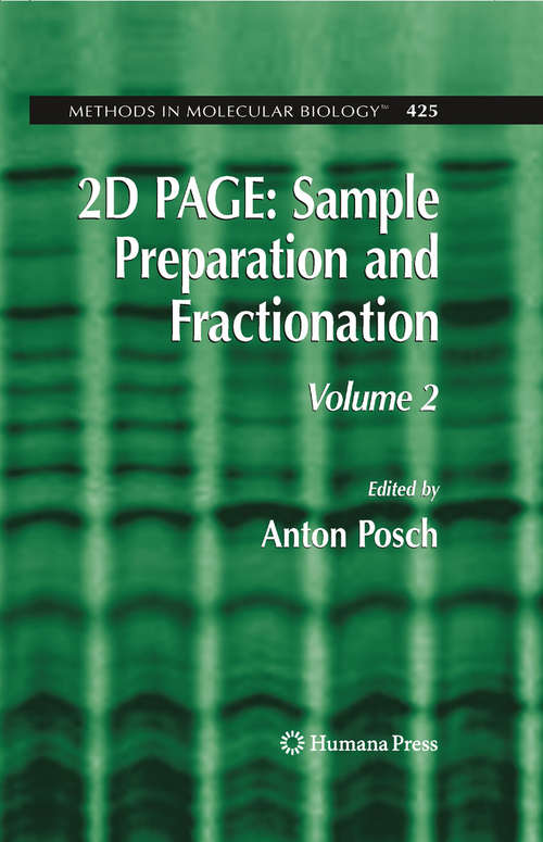 Book cover of 2D PAGE: Sample Preparation and Fractionation, Volume 2
