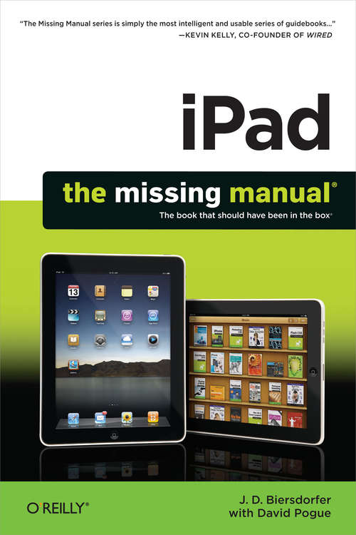 Book cover of iPad: The Missing Manual: The Missing Manual