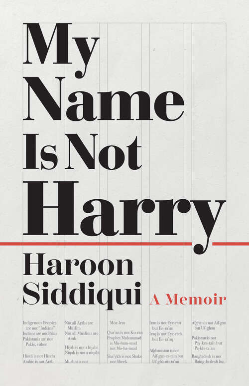 Book cover of My Name Is Not Harry: A Memoir