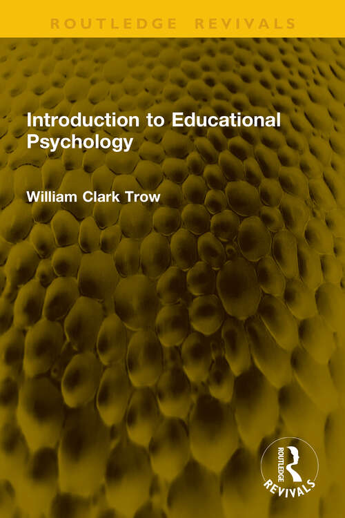 Book cover of Introduction to Educational Psychology (1) (Routledge Revivals)