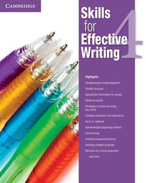 Book cover of Skills For Effective Writing Level 4 Student's Book