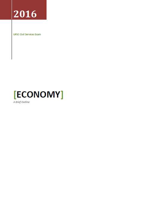 Economy UPSC Civil Services Exam 2016