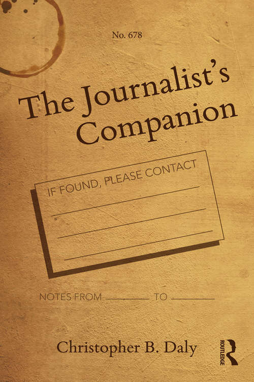 Book cover of The Journalist's Companion