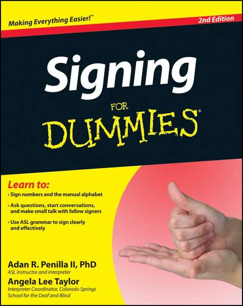 Book cover of Signing For Dummies