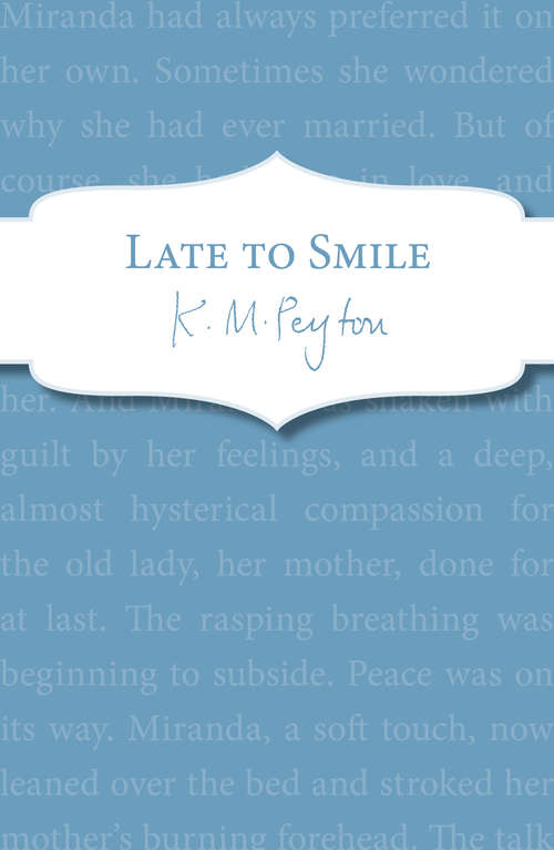 Book cover of Late To Smile