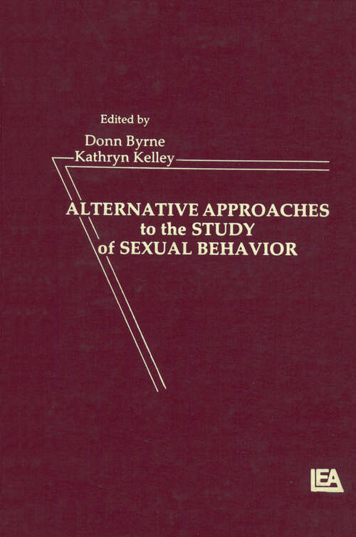 Book cover of Alternative Approachies To the Study of Sexual Behavior